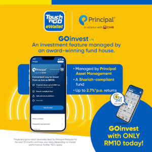TNG推出GOinvest投资功能，最低投资额为RM10