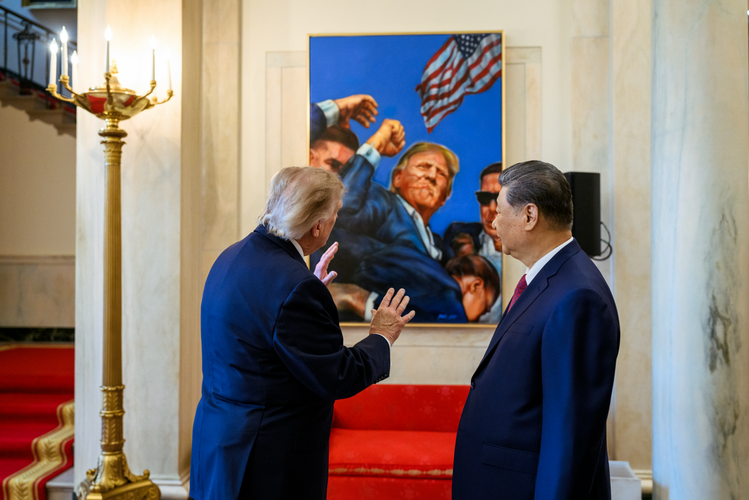 特朗普与习近平在2026年白宫会谈期间交谈
