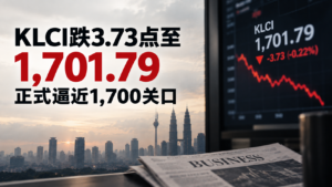 今日（9月11日，周五）KLCI跌3.73点至1,701.79正式逼近1,700关口，美国8月PPI强劲超预期5.4%预示今晚CPI偏热，外资净卖出加速，令吉今日4.0680